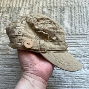Women’s Tan Button Accent Cadet Cap